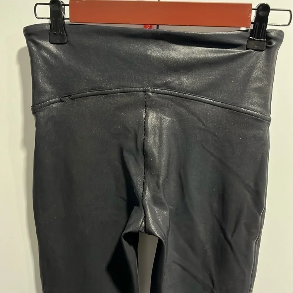 Spanx Faux Leather Leggings EUC